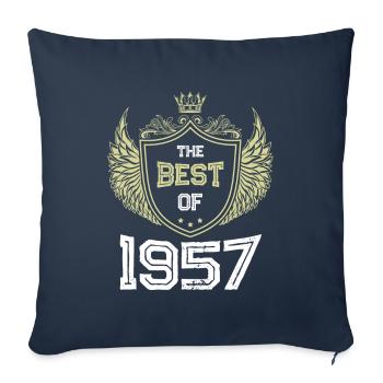 1957 best of - Housse de coussin décorative 45 x 45 cm - bleu marine - Devant