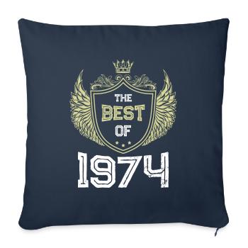 1974 best of - Housse de coussin décorative 45 x 45 cm - bleu marine - Devant