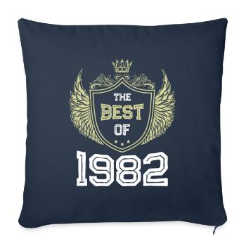 1982 best of - Housse de coussin décorative 45 x 45 cm - bleu marine - Devant