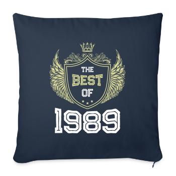 1989 best of - Housse de coussin décorative 45 x 45 cm - bleu marine - Devant