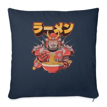 Cyborg Robot Ramen Noodles Cyber Punk Cyber - Housse de coussin décorative 45 x 45 cm - bleu marine - Devant