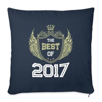 2017 best of - Housse de coussin décorative 45 x 45 cm - bleu marine - Devant