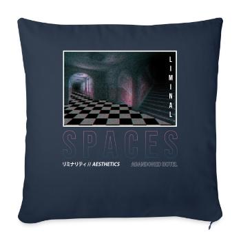 Anemoiacore Esthétique Border Space Weirdcore - Housse de coussin décorative 45 x 45 cm - bleu marine - Devant