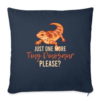 Drôle de dragon barbu - Housse de coussin décorative 45 x 45 cm - bleu marine - Devant
