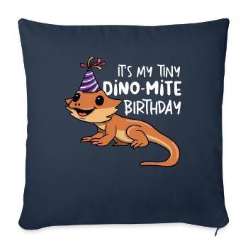 Funny bearded dragon - Sofa pillowcase 17,3'' x 17,3'' (45 x 45 cm) - navy - Front