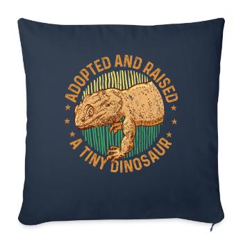Drôle de dragon barbu - Housse de coussin décorative 45 x 45 cm - bleu marine - Devant