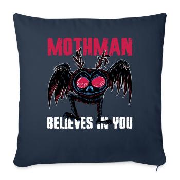 Cryptozoologie des cryptides Mothman - Housse de coussin décorative 45 x 45 cm - bleu marine - Devant