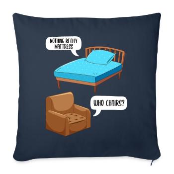 Funny joke mattress chair - Sofa pillowcase 17,3'' x 17,3'' (45 x 45 cm) - navy - Front