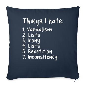 Funny Sarcasm Sarcastic - Sofa pillowcase 17,3'' x 17,3'' (45 x 45 cm) - navy - Front