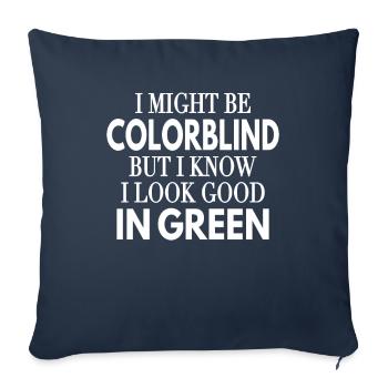 Daltoniens mais beaux dans les lunettes vertes - Housse de coussin décorative 45 x 45 cm - bleu marine - Devant