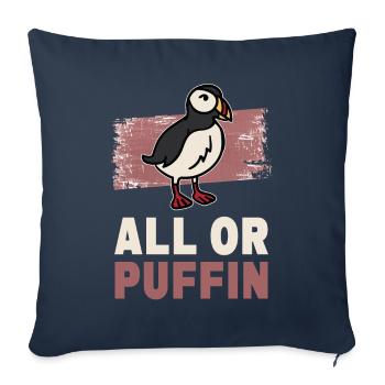 All Or Puffin - Papageitaucher Papageientaucher - Sofakissenbezug 45 x 45 cm - Navy - Vorne