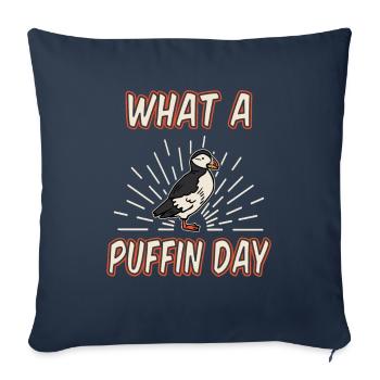 What A Puffin Day Papageitaucher Papageientaucher - Sofakissenbezug 45 x 45 cm - Navy - Vorne
