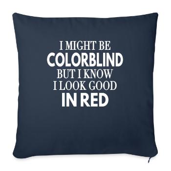 Farbenblind Aber Schaue Gut Aus In Rot Brille - Sofakissenbezug 45 x 45 cm - Navy - Vorne