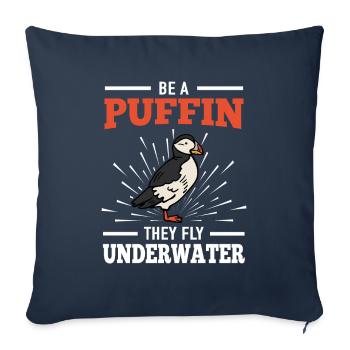 Papageitaucher Fliegen Unter Wasser Eistaucher - Sofakissenbezug 45 x 45 cm - Navy - Vorne