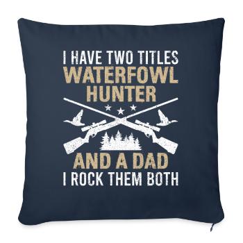 Fun waterfowl hunting - Sofa pillowcase 17,3'' x 17,3'' (45 x 45 cm) - navy - Front