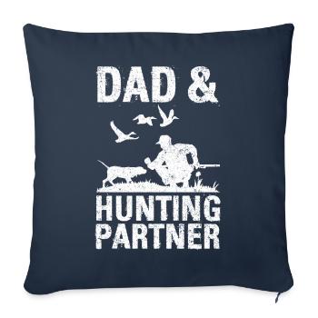 Fun waterfowl hunting duck hunt - Sofa pillowcase 17,3'' x 17,3'' (45 x 45 cm) - navy - Front