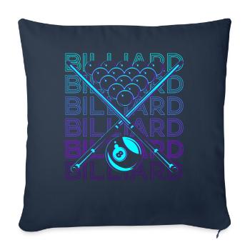 Joueur de billard Retro Gift - Housse de coussin décorative 45 x 45 cm - bleu marine - Devant