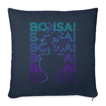 Bonsai Tree Retro Gift - Sofa pillowcase 17,3'' x 17,3'' (45 x 45 cm) - navy - Front