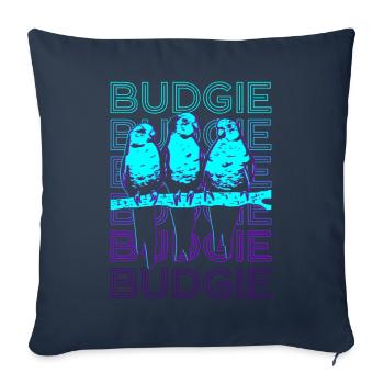 Budgie Budgie Parakeet Parakeet Retro Gift - Sofa pillowcase 17,3'' x 17,3'' (45 x 45 cm) - navy - Front