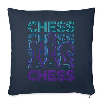 Chess Player Chess Master Retro Gift - Sofa pillowcase 17,3'' x 17,3'' (45 x 45 cm) - navy - Front