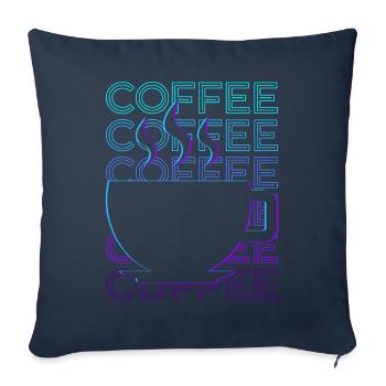 Kaffee Retro Geschenk - Sofakissenbezug 45 x 45 cm - Navy - Vorne