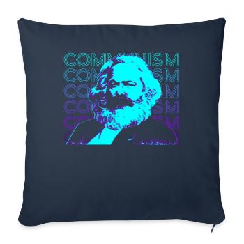Communisme Karl Marx Marx Marxisme Communiste So - Housse de coussin décorative 45 x 45 cm - bleu marine - Devant
