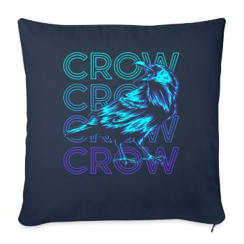Crow Raven Retro Gift - Sofa pillowcase 17,3'' x 17,3'' (45 x 45 cm) - navy - Front