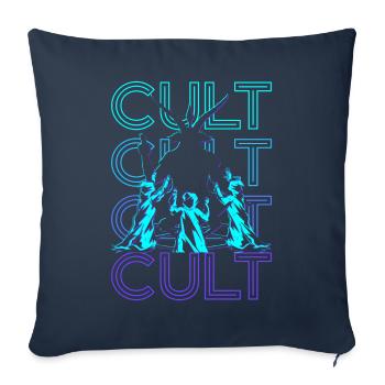 Cult Baphomet Occult Paganism Wicca Retro Geschen - Sofa pillowcase 17,3'' x 17,3'' (45 x 45 cm) - navy - Front