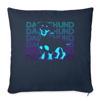 Dackel Retro Geschenk - Sofakissenbezug 45 x 45 cm - Navy - Vorne