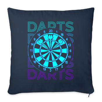Darts Retro Gift - Sofa pillowcase 17,3'' x 17,3'' (45 x 45 cm) - navy - Front