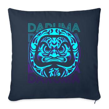 Daruma Puppe Japanische Puppe Retro Geschenk - Sofakissenbezug 45 x 45 cm - Navy - Vorne