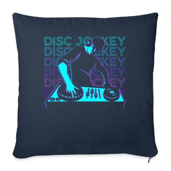 DJ Disc Jockey Retro Geschenk - Sofakissenbezug 45 x 45 cm - Navy - Vorne