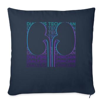 Technicien en dialyse Hémodialyse Technicien en dialyse Ge - Housse de coussin décorative 45 x 45 cm - bleu marine - Devant