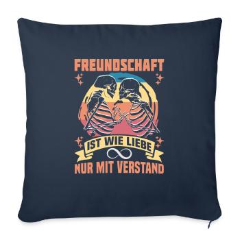 Freundschafts Geschenk für guten Freund - Sofakissenbezug 45 x 45 cm - Navy - Vorne