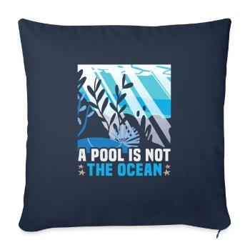 Beach holiday by the sea Design beach motif - Sofa pillowcase 17,3'' x 17,3'' (45 x 45 cm) - navy - Front