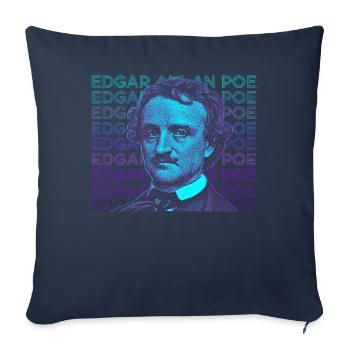 Edgar Allan Poe Retro Gift - Sofa pillowcase 17,3'' x 17,3'' (45 x 45 cm) - navy - Front