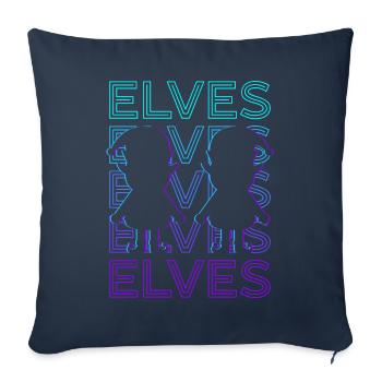 Elves Elf Retro Gift - Sofa pillowcase 17,3'' x 17,3'' (45 x 45 cm) - navy - Front