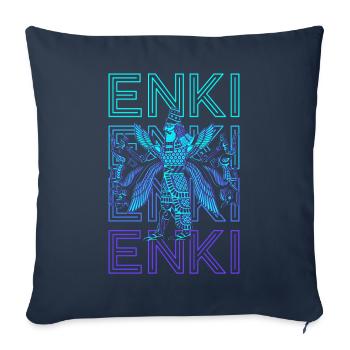 Enki Ancient God Sumerian Mythology Ancient Got - Sofa pillowcase 17,3'' x 17,3'' (45 x 45 cm) - navy - Front