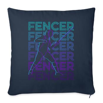 Fencing Fencing Retro Gift - Sofa pillowcase 17,3'' x 17,3'' (45 x 45 cm) - navy - Front