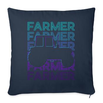 Farmer Farm Farm Tractor Retro Geschen - Sofa pillowcase 17,3'' x 17,3'' (45 x 45 cm) - navy - Front
