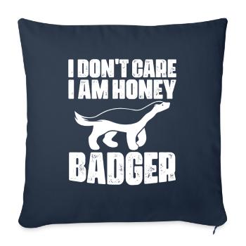 Funny honey badger - Sofa pillowcase 17,3'' x 17,3'' (45 x 45 cm) - navy - Front