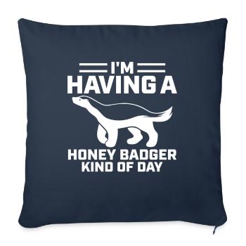 Funny honey badger - Sofa pillowcase 17,3'' x 17,3'' (45 x 45 cm) - navy - Front