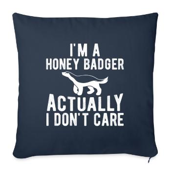 Funny honey badger - Sofa pillowcase 17,3'' x 17,3'' (45 x 45 cm) - navy - Front