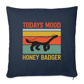 Funny honey badger - Sofa pillowcase 17,3'' x 17,3'' (45 x 45 cm) - navy - Front