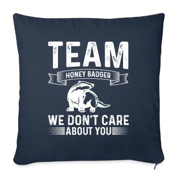 Funny honey badger - Sofa pillowcase 17,3'' x 17,3'' (45 x 45 cm) - navy - Front
