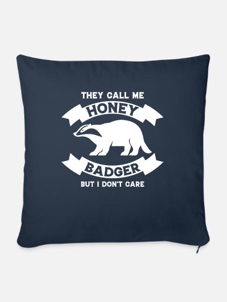 Lustiger Honigdachs - Sofakissenbezug 45 x 45 cm - Navy