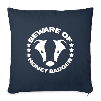 Funny honey badger - Sofa pillowcase 17,3'' x 17,3'' (45 x 45 cm) - navy - Front