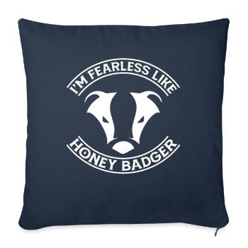 Funny honey badger - Sofa pillowcase 17,3'' x 17,3'' (45 x 45 cm) - navy - Front