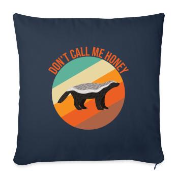 Funny honey badger - Sofa pillowcase 17,3'' x 17,3'' (45 x 45 cm) - navy - Front