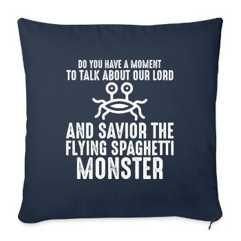 Flying Spaghetti Monster FSM - Sofa pillowcase 17,3'' x 17,3'' (45 x 45 cm) - navy - Front